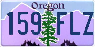 OR license plate 159FLZ
