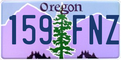 OR license plate 159FNZ