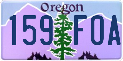 OR license plate 159FOA