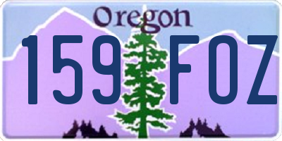 OR license plate 159FOZ