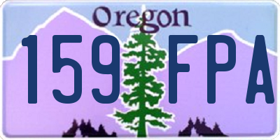 OR license plate 159FPA