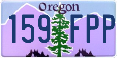 OR license plate 159FPP
