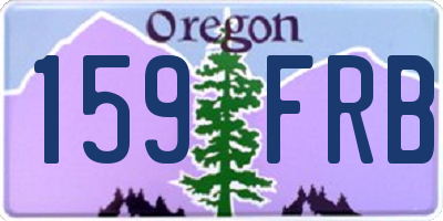 OR license plate 159FRB