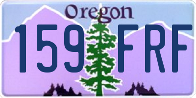 OR license plate 159FRF
