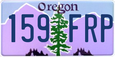 OR license plate 159FRP