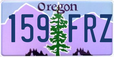OR license plate 159FRZ