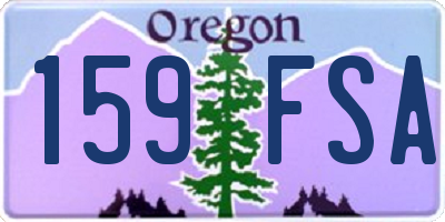 OR license plate 159FSA