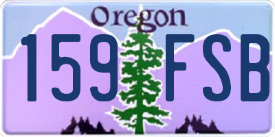 OR license plate 159FSB