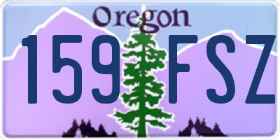 OR license plate 159FSZ