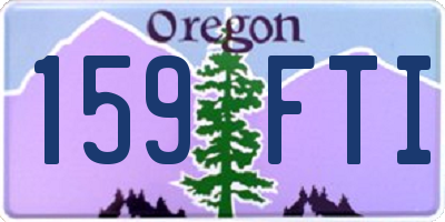 OR license plate 159FTI