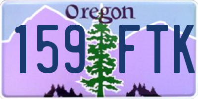 OR license plate 159FTK
