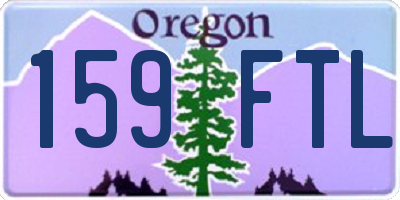 OR license plate 159FTL