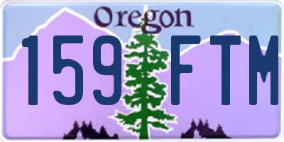 OR license plate 159FTM