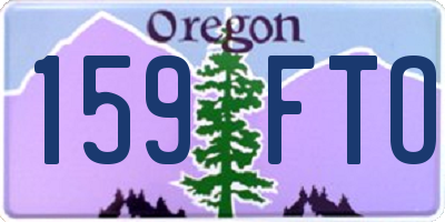 OR license plate 159FTO