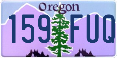 OR license plate 159FUQ