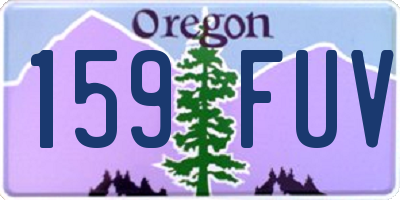 OR license plate 159FUV