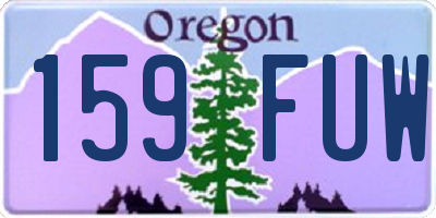 OR license plate 159FUW