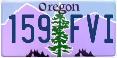 OR license plate 159FVI
