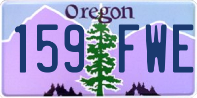OR license plate 159FWE