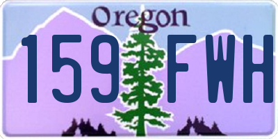 OR license plate 159FWH