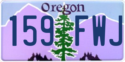 OR license plate 159FWJ