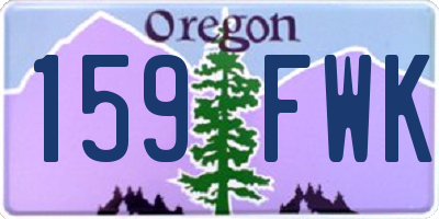 OR license plate 159FWK