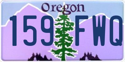 OR license plate 159FWQ
