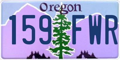 OR license plate 159FWR