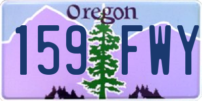 OR license plate 159FWY