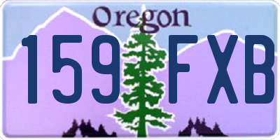 OR license plate 159FXB