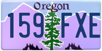 OR license plate 159FXE