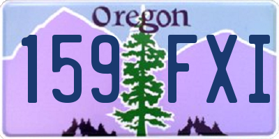OR license plate 159FXI