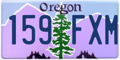 OR license plate 159FXM