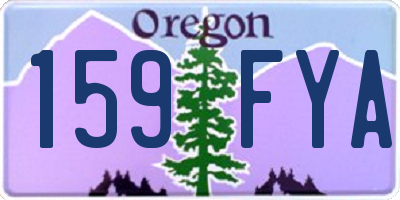 OR license plate 159FYA