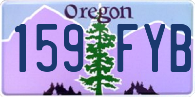 OR license plate 159FYB