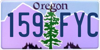 OR license plate 159FYC