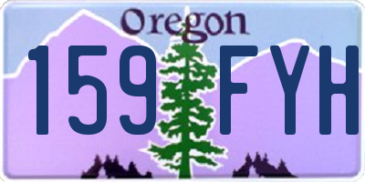 OR license plate 159FYH