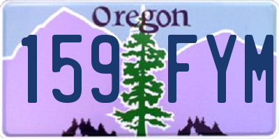 OR license plate 159FYM