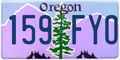 OR license plate 159FYO
