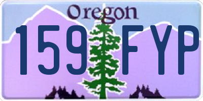 OR license plate 159FYP