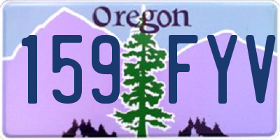 OR license plate 159FYV
