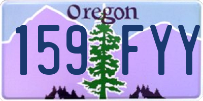 OR license plate 159FYY