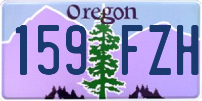 OR license plate 159FZH