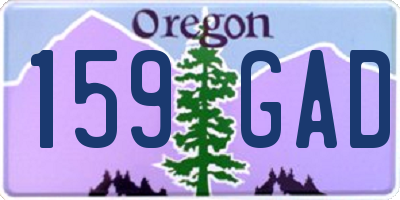 OR license plate 159GAD