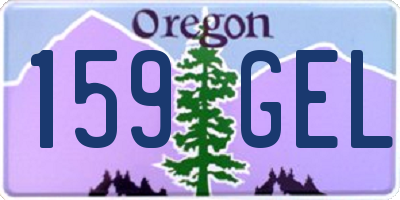 OR license plate 159GEL
