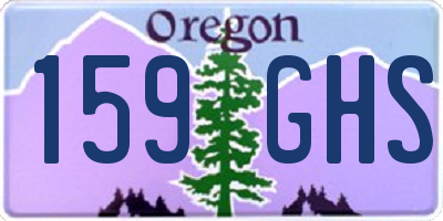OR license plate 159GHS