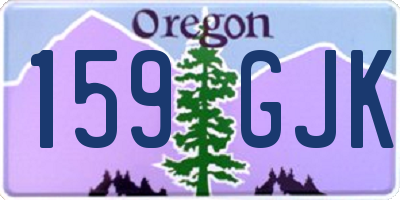 OR license plate 159GJK