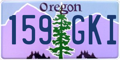 OR license plate 159GKI