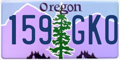 OR license plate 159GKO