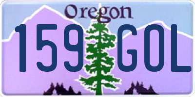 OR license plate 159GOL